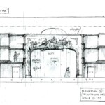 the libertine theatre set stage sketch